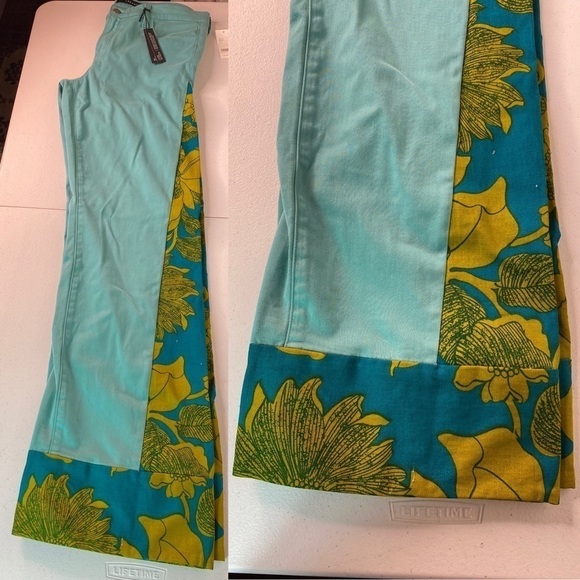 Reworked Vintage Fabric Designer Denim Flares - Picture 6 of 6